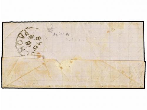 ✉ URUGUAY. 1879. MONTEVIDEO to ACQUAVELLA (Naples, Italy). C