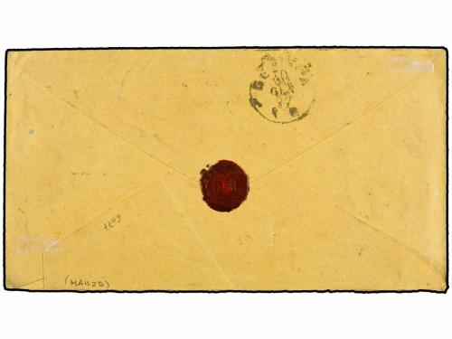 ✉ ARGENTINA. 1877. BUENOS AIRES a GÉNOVA. Circulada con sell