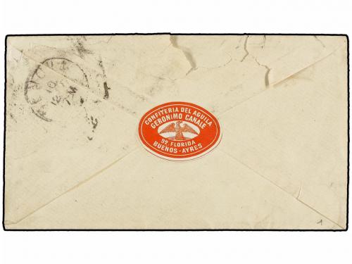 ¿ ARGENTINA. 1872. BUENOS AIRES a GÉNOVA (Italia). 8 cts. ca
