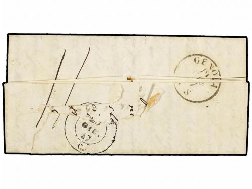 ✉ ARGENTINA. 1857. BUENOS AIRES to GENOA. Entire letter with