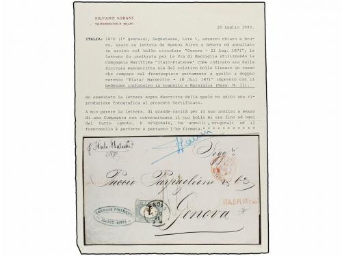 ✉ ARGENTINA. 1871 (9-1). BUENOS AIRES a GÉNOVA. Carta circul