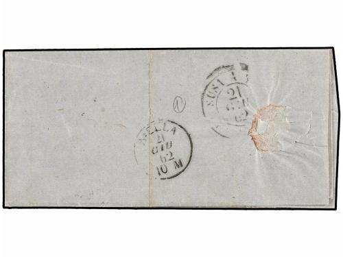 ✉ ARGENTINA. 1862. BUENOS AIRES a BIELLA (Italia). 1 peso az