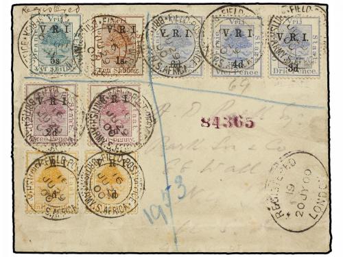 ¿ AFRICA DEL SUR: INGLESA. 1900. ORANGE to LONDON. Registere