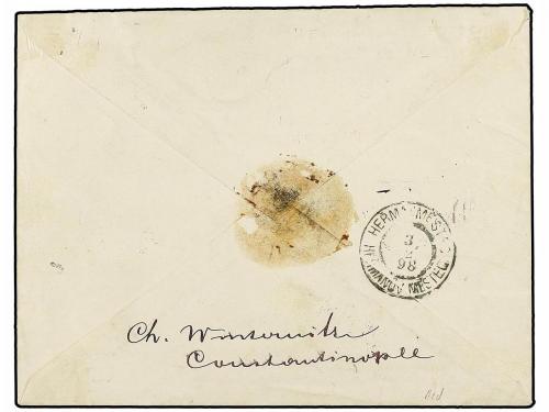 ¿ LEVANTE: CORREO INGLES. Sg. 1/3, 6. 1898. CONSTANTINOPLA t