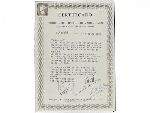 ¿ FRANCIA. Yv. 60. 1874 (6 Marzo). SAN JEAN DE LUZ a LEIZA (