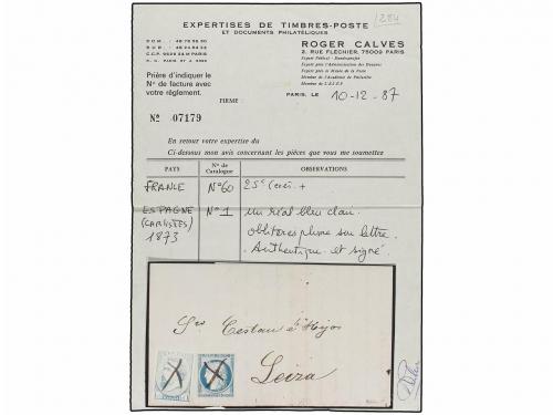 ¿ FRANCIA. Yv. 60. 1874 (6 Marzo). SAN JEAN DE LUZ a LEIZA (