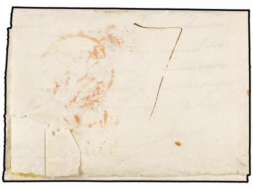 ¿ ESPAÑA: PREFILATELIA. 1833. TERUEL a MADRID. Marca lineal