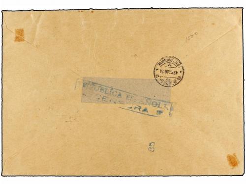 ✉ ESPAÑA. Ed. 791, 745, 746 (2). 1938. BARCELONA a SUIZA. Pr