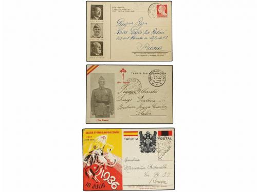 ✉ ESPAÑA GUERRA CIVIL. TROPAS ITALIANAS. Conjunto de 6 tarje