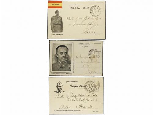 ✉ ESPAÑA GUERRA CIVIL. TROPAS ITALIANAS. Conjunto de 6 tarje