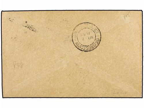 ✉ FALKLAND. 1933. FOX-BAY to CAYMAN ISLANDS. 1/2 d. green an