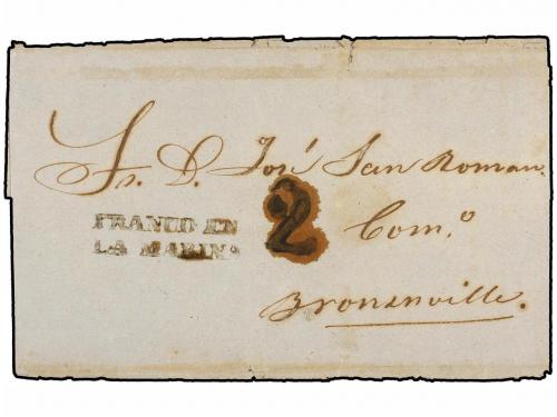 ✉ MEXICO. 1859. SOTO LA MARINA a BRONSVILLE (Texas, USA). En