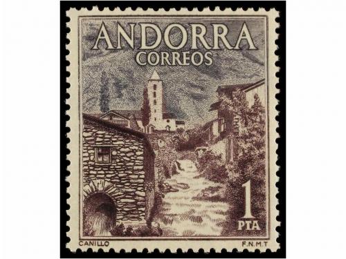 ** ANDORRA. Ed. 62. 1 pta. variedad de color SIN EL COLOR AZ