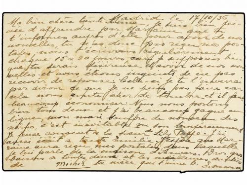 ✉ ESPAÑA ENTEROS POSTALES. 1936. MADRID a BRUSELAS. Entero P