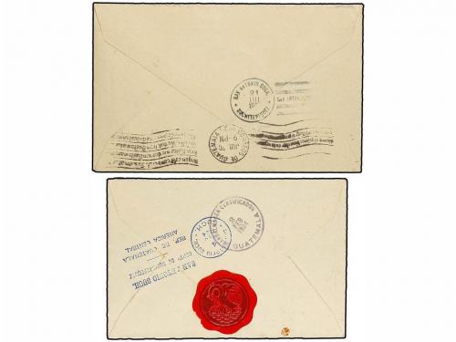 ✉ ESPAÑA. Ed. 662/72. 1933-34. Dos cartas con preciosos fran