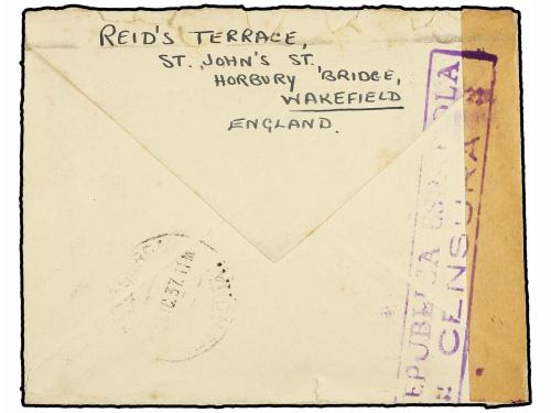 ✉ ESPAÑA GUERRA CIVIL. 1937 (Diciembre). WAKEFIELD a PUIGCER