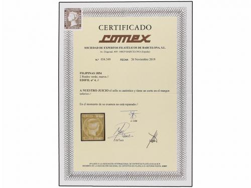 (*) FILIPINAS. Ed. 4. 2 reales verde, ínfimo cortecito en el