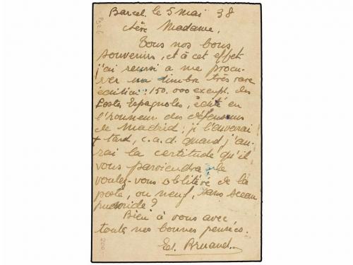 ✉ ESPAÑA GUERRA CIVIL. 1938. BARCELONA a BERNA (Suiza). Ente