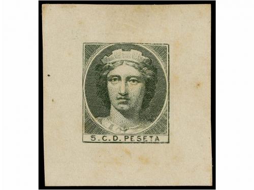 ESPAÑA. 1874. PRUEBAS DE PUNZÓN realizadas por P. Alegre de 