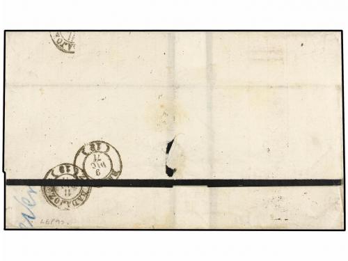 ✉ ESPAÑA. Ed. 108, 109, 110. 1871. BARCELONA a BUENOS AIRES.