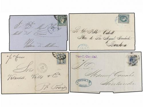 ✉ CUBA. 1860-1903. CONJUNTO de 21 cartas de Cuba, diversos f
