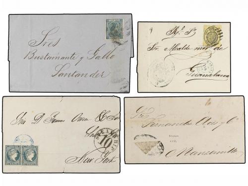 ✉ CUBA. 1860-1903. CONJUNTO de 21 cartas de Cuba, diversos f