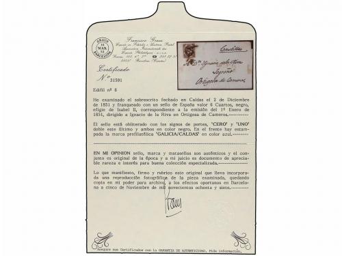 ¿ ESPAÑA. Ed. 6. 1851. CALDAS DE REIS a LOGROÑO. 6 cuartos n