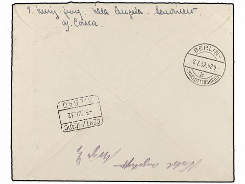 ✉ ESPAÑA. Ed. 614/19s. 1932. SANTANDER a ALEMANIA. Serie com