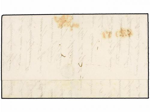 ✉ GIBRALTAR. 1852. GIBRALTAR to GENOVA. Entire letter with b