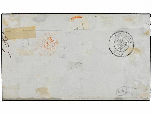 ¿ URUGUAY. 1872. MONTEVIDEO a FRANCIA. Circulada con sellos