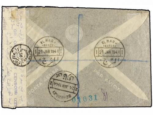 ✉ CIRENAICA. Sa. 10 (2). 1944 (21-I). EL MARJ a EL CAIRO. 5 