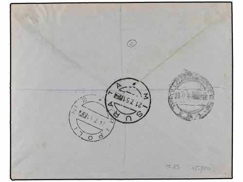 ✉ TRIPOLITANIA. 1951 (21-VII). MISURATA a TRIPOLI. 3 mal. y 