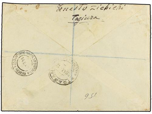 ¿ TRIPOLITANIA. 1947 (14-VIII). TAGIURA a TRAPANI. 2 d. nara