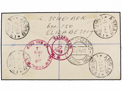 ¿ ERITREA. Sa. 26. 1949 (9-IX). ASSAB a USA. 10 sh. s. 10 sh