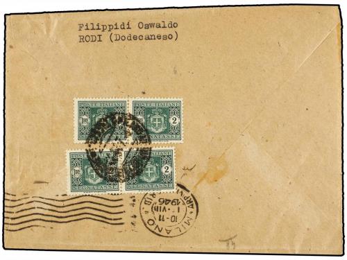 ¿ ITALIA: EGEO (Colonia italiana). Sa. 6 (2), 9. 1946 (28-VI