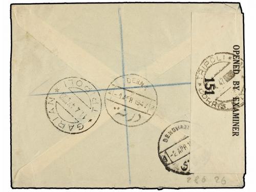 ¿ CIRENAICA. Sa. 9, 10, 13. 1947 (1-IV). DERNA a GARIAN. 3 d