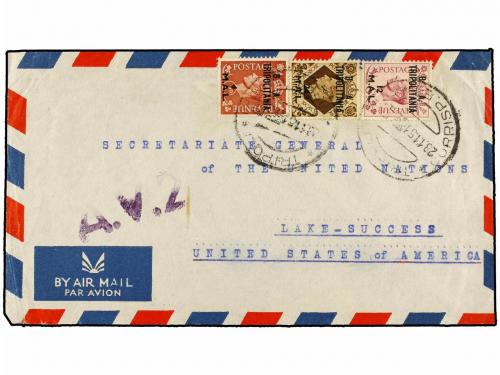 ✉ TRIPOLITANIA. Sa. 21, 23, 30. 1951 (28-XI). TRIPOLI a U.S.