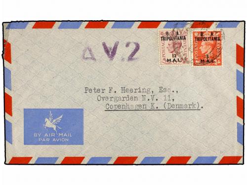 ✉ TRIPOLITANIA. Sa. 18, 21. (1950 CA.). TRIPOLI a DINAMARCA.