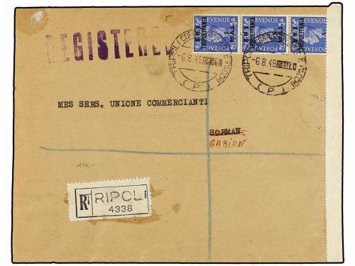 ✉ TRIPOLITANIA. Sa. 18 (3). 1948 (6-VIII). TRIPOLI a GARIAN.