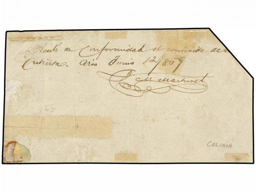 ✉ MEXICO. Sc. 49, 51. 1869. COLIMA a MICHOACHÁN. Frente de c