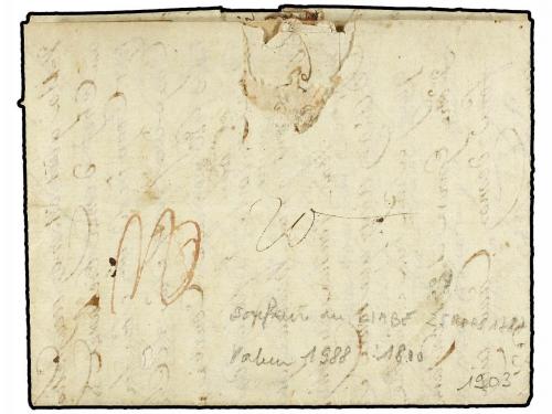 ¿ HAITI. 1787 (25 Mayo). SOUFRIERE DU LIMBE (Haiti) a FRANCI