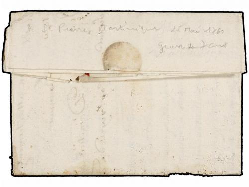 ✉ MARTINICA. 1760 (24th May). ST. PIERRE to FRANCE. SEVEN YE