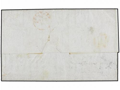 ✉ CHILE. Sc. 3a (3). 1854. SANTIAGO a VALPARAISO. 5 ctvos. c