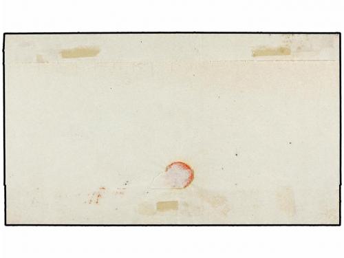 ✉ CHILE. Sc. 3b. 1855. SANTIAGO a VALPARAISO. 5 ctvos. casta