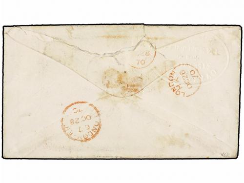 ✉ LIBERIA. 1870. CAPE PALMAS to STUTTGARD. Envelope with emb