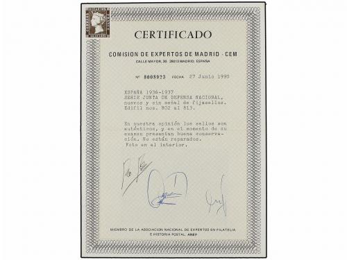 ** ESPAÑA. Ed. 802/13. SERIE COMPLETA. LUJO. Cert. CEM. Cat.