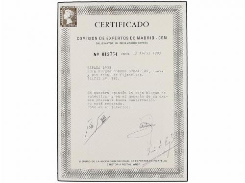 ** ESPAÑA. Ed. 781. HB multicolor. LUJO. Cert. CEM. Cat. 900