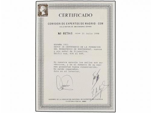 ** ESPAÑA. Ed. 636/49. SERIE COMPLETA, centrajes excelentes.