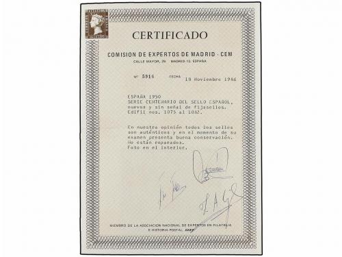 ** ESPAÑA. Ed. 1075/82. CENTENARIO. Serie completa. LUJO. Ce