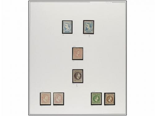 LOTES y COLECCIONES. ESPAÑA. Colección de 1855 a 1900 en hoj